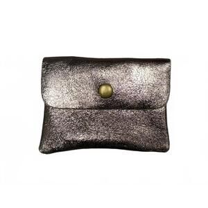NEW TWO AMICIS women's metallic coin holder in bronze